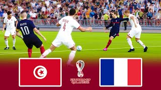 Tunisia vs France FIFA World Cup 2022 Qatar Full Match All Goals eFootball PES Gameplay PC
