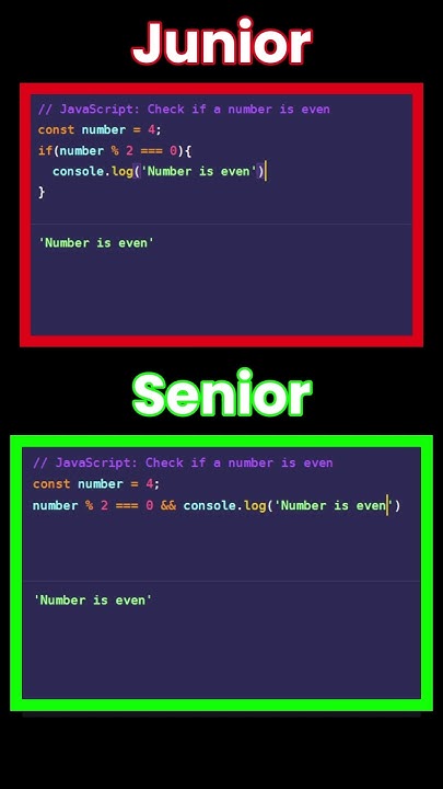 Senior vs Junior Web Developer con JavaScript #programming # ...