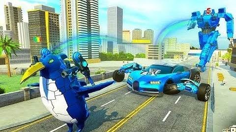 Amazing Penguin Robot Car Part-2 | New Robot Transforming Android GamePlay | By Game Crazy