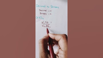 Decimal number to Binary numbers conversion #shorts #shortsfeed #shortsvideo