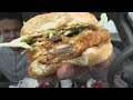 Eating Southwest Avocado Chicken Sandwich @hodgetwins