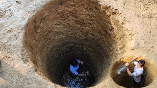 Manually drilling a well 35 feet deep, providing clean water - Ly Tieu Vy - Peaceful life