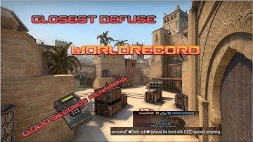 CS:GO WORLDRECORD! CLOSEST DEFUSE!! 0.000 SEC REMAINING