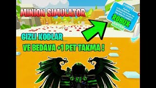 💲 BU TWITTER KOD LARI KAÇMAZ BEDAVA PET TAKMA 💲 | Minion Simulator | Roblox Türkçe