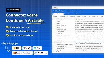 [Airtable - Shopify Intégration] Démo complète de SyncBase