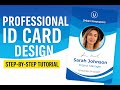 Professional ID Card Design for Employees | Step-by-Step Tutorial