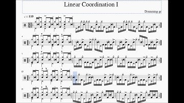 Μαθήματα Drums -  Linear Coordination I (4 Way independence, ghost notes, accents)