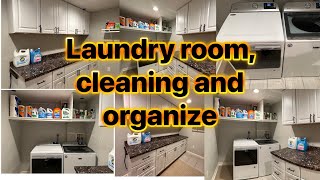 Laundry room, deep, cleaning and organizing \/ clean with me￼￼