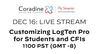 Customizing Your Pilot Logbook for Student Pilots and CFIs [LogTen is YOUR logbook]