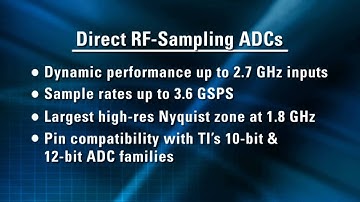 Giga Sample and Direct-RF Sampling ADCs Overview