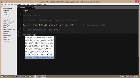 Mempelajari Tipe Data Array pada PHP