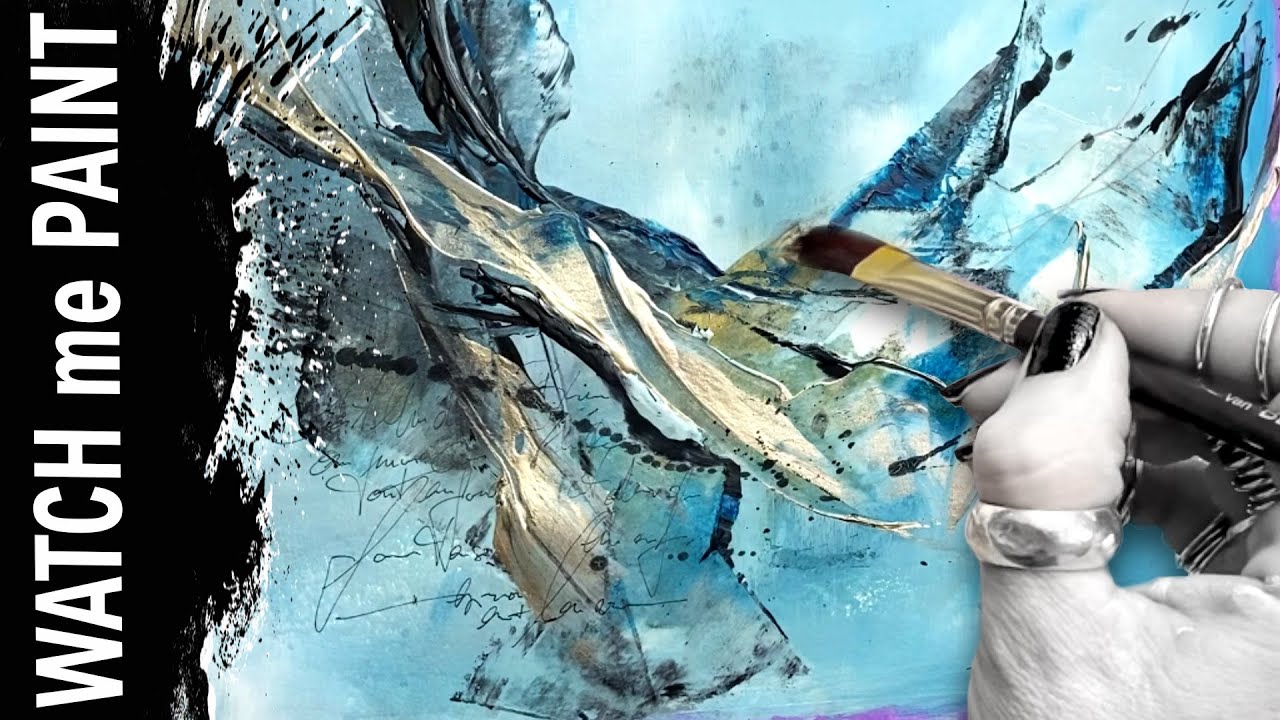 Abstract acrylicpainting - realtime paintingdemo - catalyst, paintbrush and colorshaper