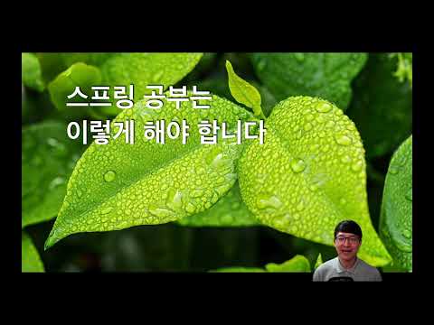 스프링 입문 강의 소개