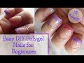 DIY Easy Polygel Nails for Beginners || French Nail Art Manicure for Short Nails at Home