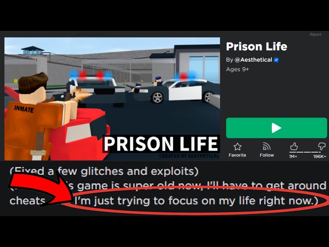 unofficial version of Prison life has more active players than the