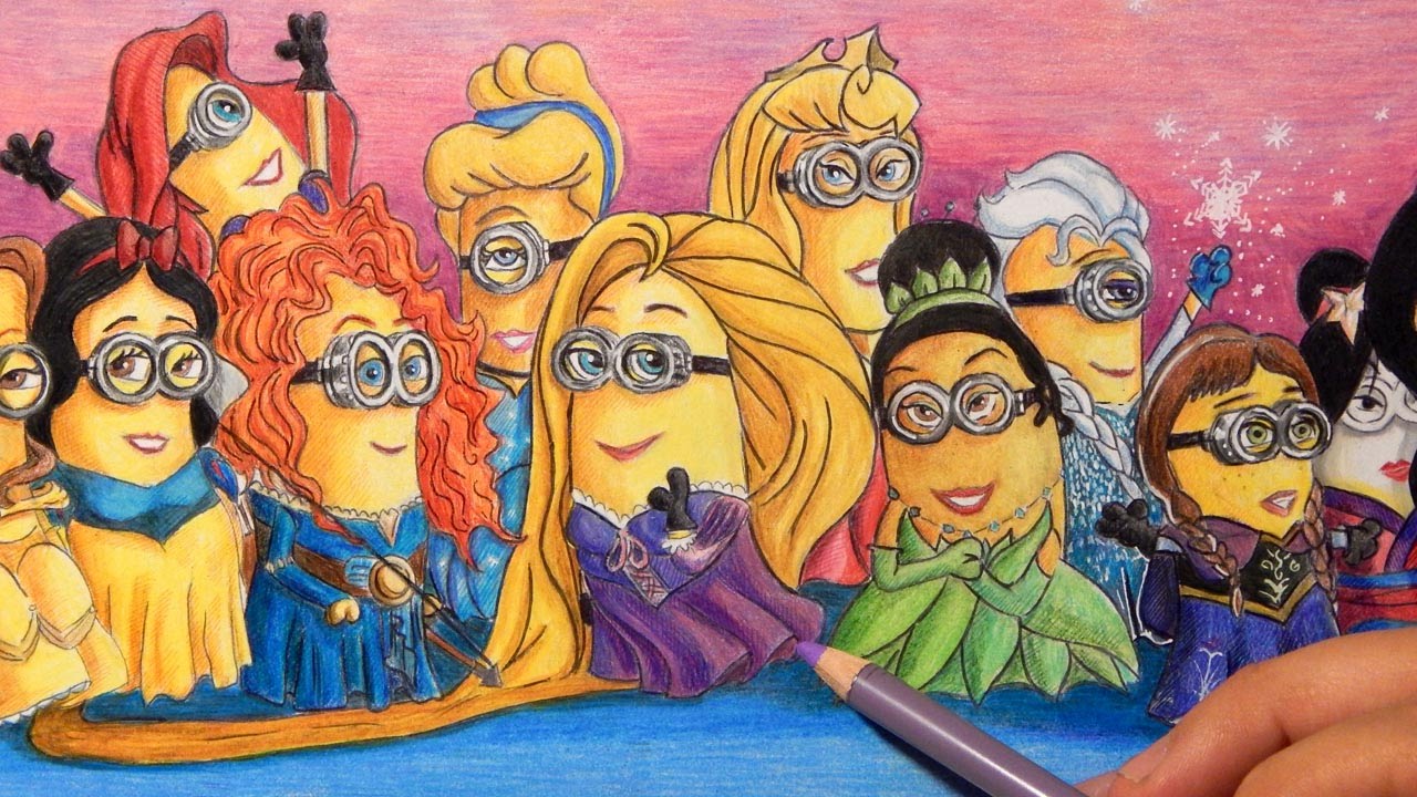 ⁣If Minions were Disney Princesses