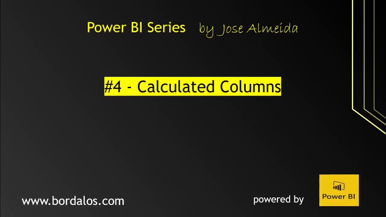 Power BI Desktop - How to create Calculated Columns - YouTube