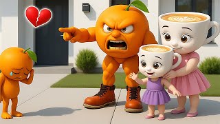 Download Lagu Angry Orange Dad EXILES Baby Orange… The Latte Family Is Shocked! 😱🍊 | funny horror animation MP3