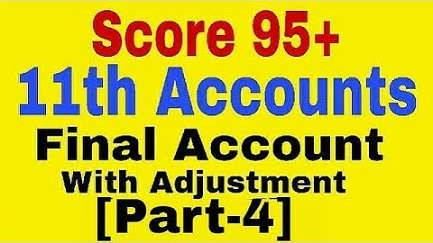 Final Account with Adjustments [Part-4],Class 11 Accounts, Manager Commission