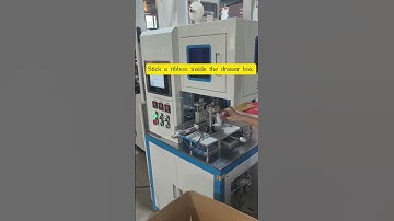 Stick a ribbon inside the drawer box.# Drawer box ribbon machine