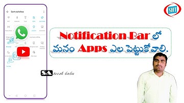 How to Add Apps Shortcuts in Notification Bar in Telugu by Sateesh