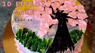 how to make 3d effect cake design.. 3d effect cake ..easy design