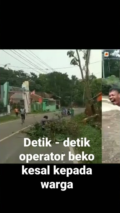 detik-detik operator alat berat kesal kepada warga #shorts#