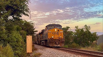 CSX M514-01 with CSXT ES40DC 5437 leading with a Weak NF K5HL 2PC on 10/01/2025