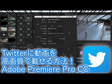 高画質で綺麗な動画をTwitterに載せる方法！/ Adobe Premiere Pro CC / プロファイル ベースラインで書き出し / 140秒の動画投稿が可能