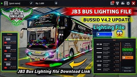 JB3 Bus New Lighting file !! Bussid v4.2 For Bus Simulator Indonesia | Bus Lighting file 🚨