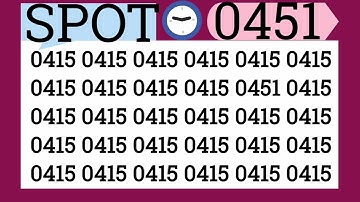 Can You Find the Hidden 0451 Before Time Runs Out ? ⏰ #trending #viral #eymath #fypviral #fypシ゚viral