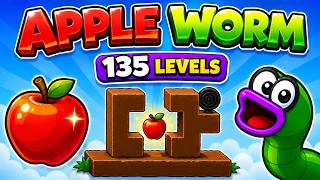 APPLE WORM ALL 135 LEVELS Walkthrough | Full Game Solution