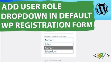 How to Add User Roles Dropdown in Default WP Registration Form in WordPress | Register With Role
