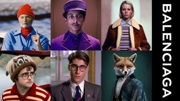 Wes Anderson by Balenciaga AI