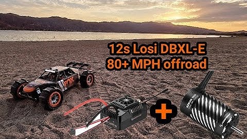 RC Street Racing 12s Losi DBXL-E sand testing (max4/70125 560kv)
