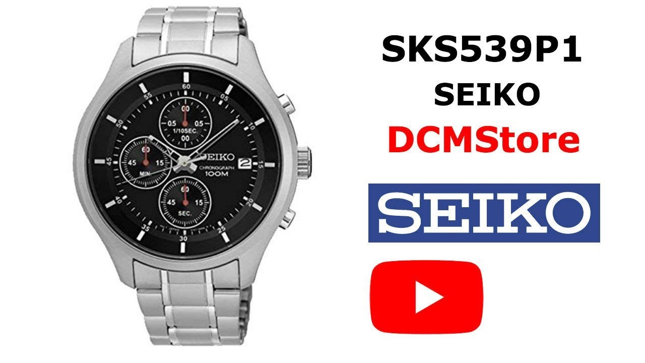 SKS539P1 Seiko Chronograph Black Dial ....... DCMStore - YouTube