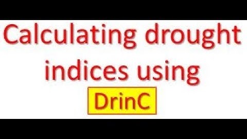 drought indices