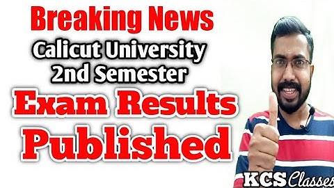 Calicut University 2nd Semester Exam Results Published