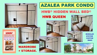 HWB-QUEEN + Wardrobe + Top &amp; Side Cabinets. AZALEA PARK CONDO. HDB. BTO. HWB HUB.EC