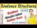 Use of Rather, Would Rather, Rather Than in English Grammar | How to use Rather in Hindi