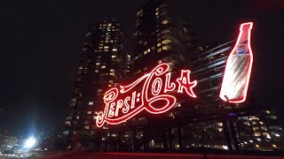 ⁴ᴷ Walking NYC :  Long Island City Waterfront at Night (March 18, 2020)
