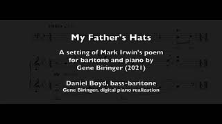 My Father's Hats by Mark Irwin - set to music