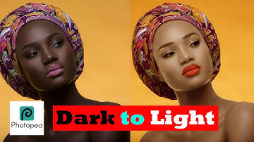 Change Skin Colour from Dark to Light and Glowing In Photopea  || Tutorial Photopea