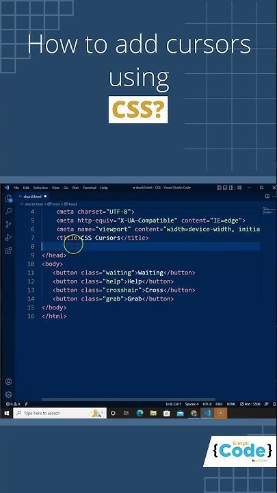 How To Add Cursors Using CSS? | Customize Cursor Using CSS | CSS ...