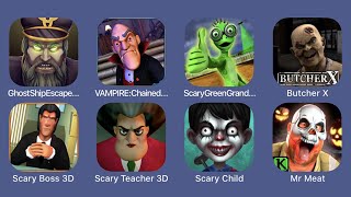 Ghost Ship Escape Horror Game, VAMPIRE: Chained Monter, Scary Green Grandpa Alien, Butcher X... screenshot 5