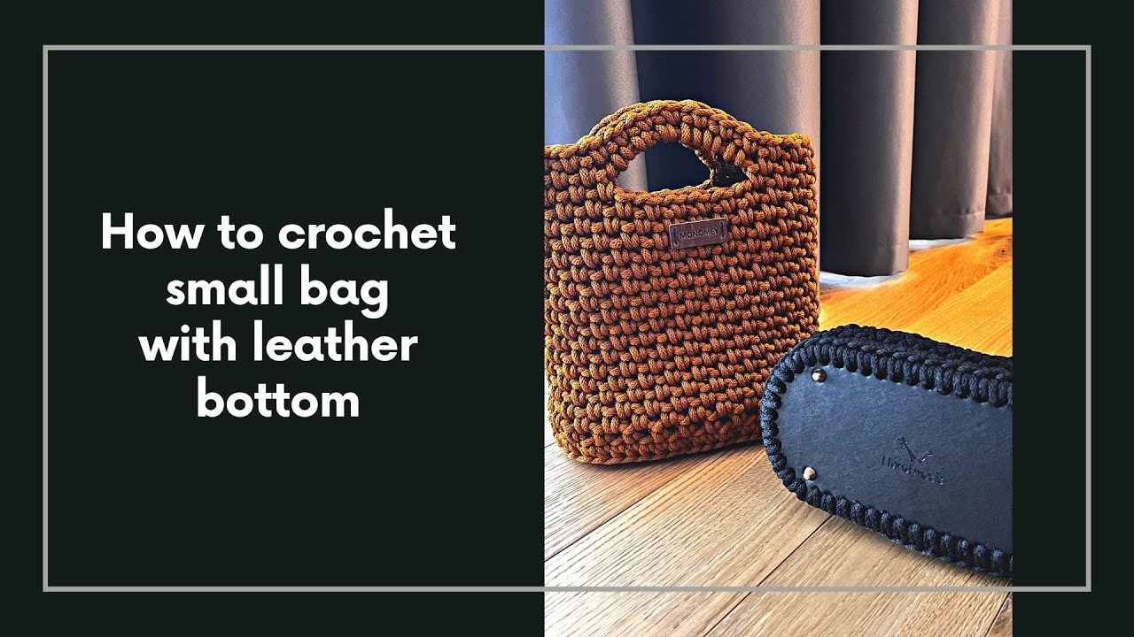 Crochet Bag Bottom with Straps with Holes PU Leather for DIY Making  Supplies