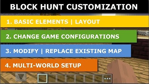 Customization | BLOCK HUNT - Hide n Seek | MCPE 0.10.x mini-game | Pocketmine