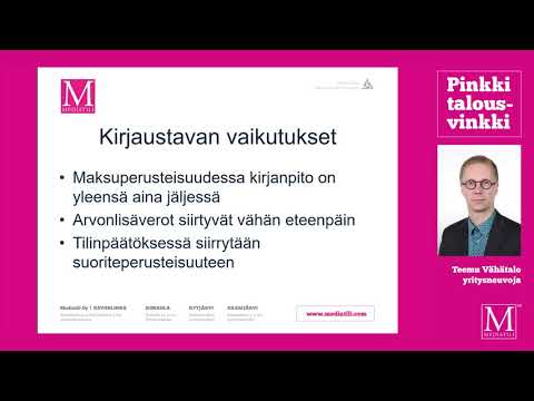 Video: Ero Kassan Ja Suoriteperusteisen Kirjanpidon Välillä