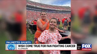 Young cancer fighter gets dream day with Clemson football