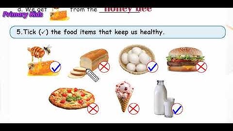 Std 2 - Term 2 - EVS English Medium - Unit 1. Food and Health - Evaluation .